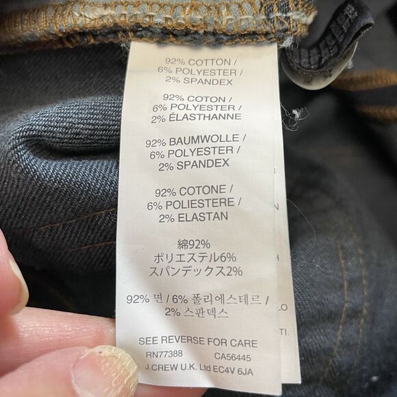 J. Crew Jeans Womens 31 Dark Wash Blue Denim REID Slim Leg Skinny Ankle Mid Rise - Picture 8 of 10